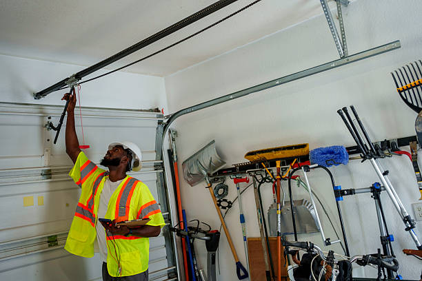 Professional Garage Door Panel Replacement technician working in Silver Lake, NC